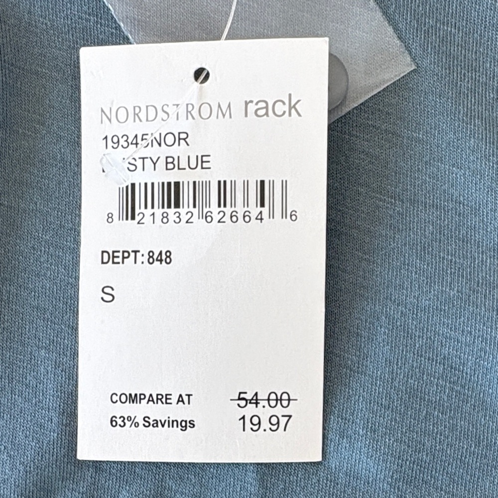 Bordeaux Dusty Blue Buttoned Top - Picture 3 of 4